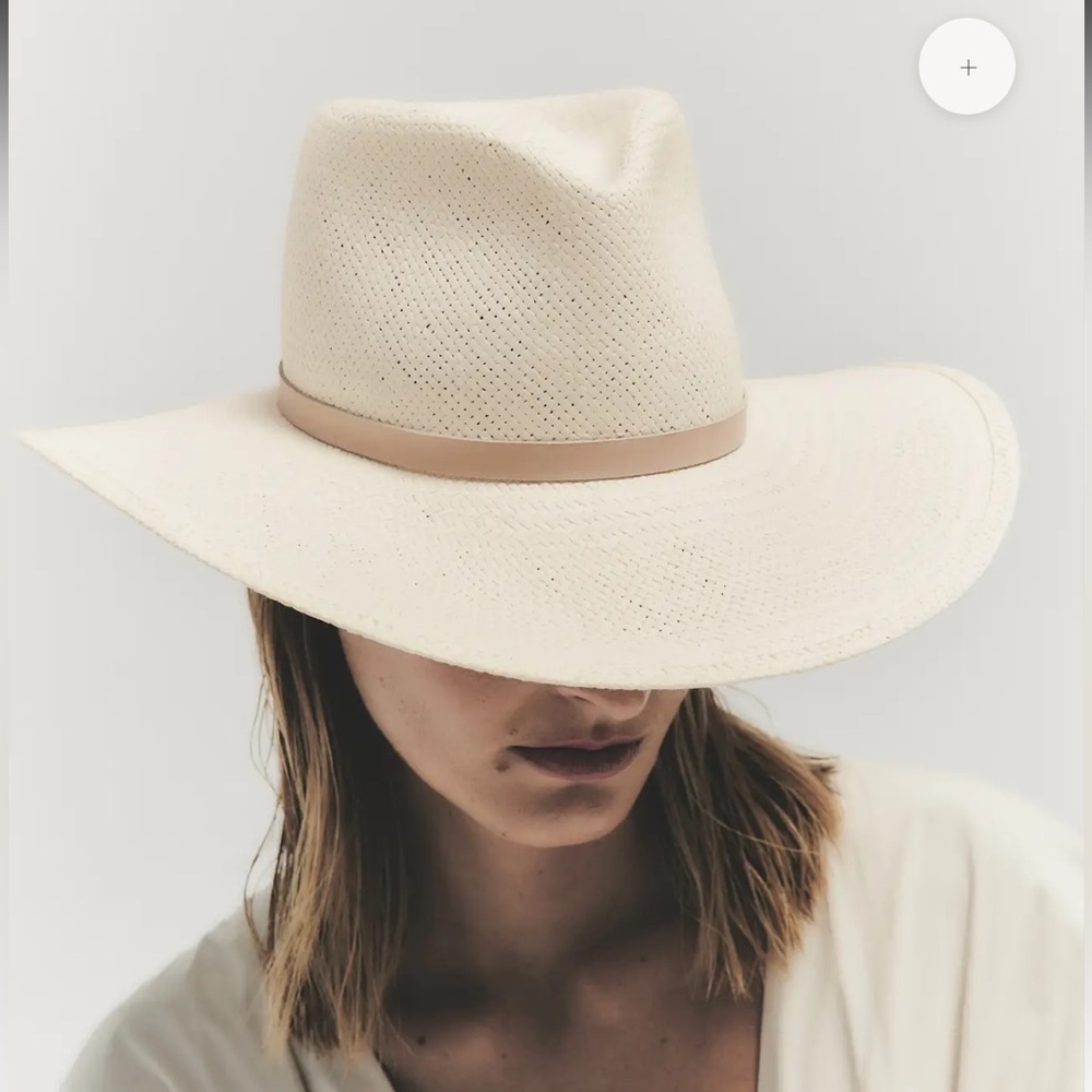 NWT Sherman Fedora Hat Natural - Janessa Leone - Picture 3 of 5